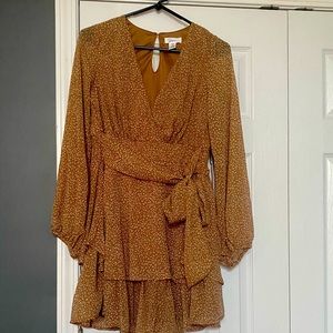 Copper wrap dress